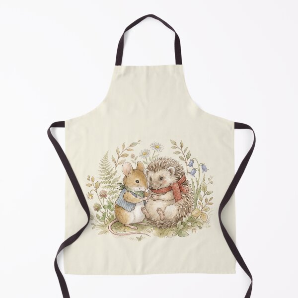 Item preview, Vintage Watercolor Field Mouse and Hedgehog Friendship - Classic Storybook Art designed and sold by Pasteltone.