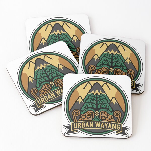 Item preview, Urban Wayang Gunungan Tree of Life Mountain Badge Sticker designed and sold by cannsuh.
