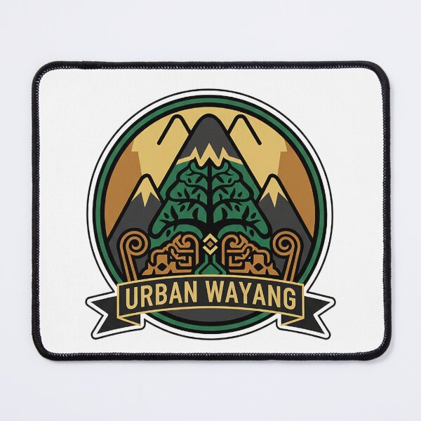 Item preview, Urban Wayang Gunungan Tree of Life Mountain Badge Sticker designed and sold by cannsuh.
