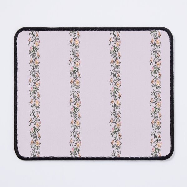 Item preview, Vertical Botanical Vine Pattern with Lotus Flowers and Sparrows Digital Art designed and sold by AfresStudio.