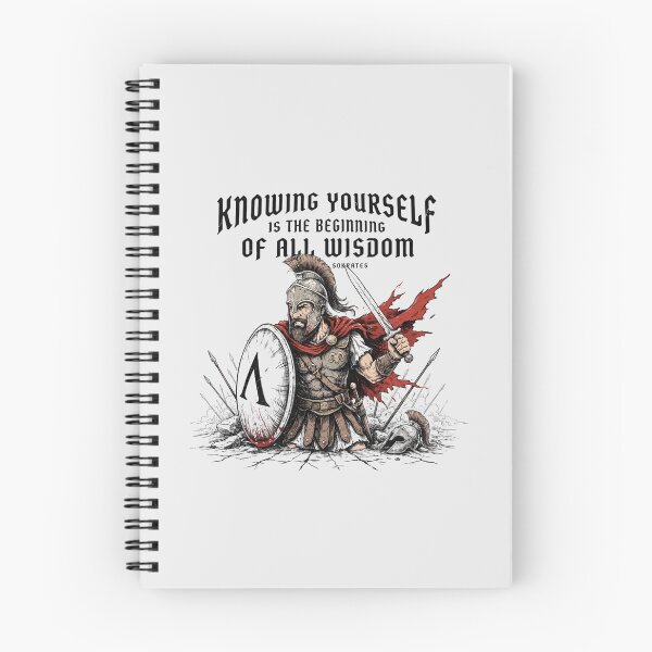 Item preview, Knowing Yourself Wisdom Quote Spartan Warrior Socrates designed and sold by Enea Kelo.