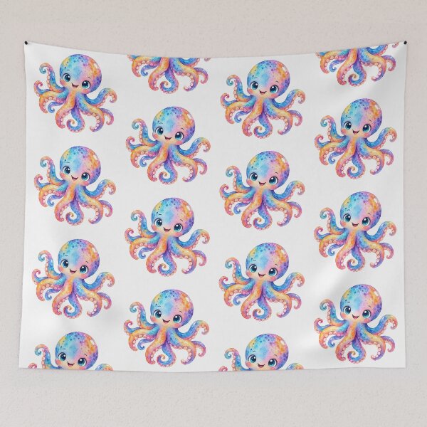 Item preview, Watercolor octopus designed and sold by trendspatterns.