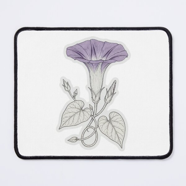 Item preview, Purple Morning Glory Sticker | Morning Glory Die Cut Sticker | Fine Line Botanical Decal | Vine Flower Sticker designed and sold by FineLineBotanical .