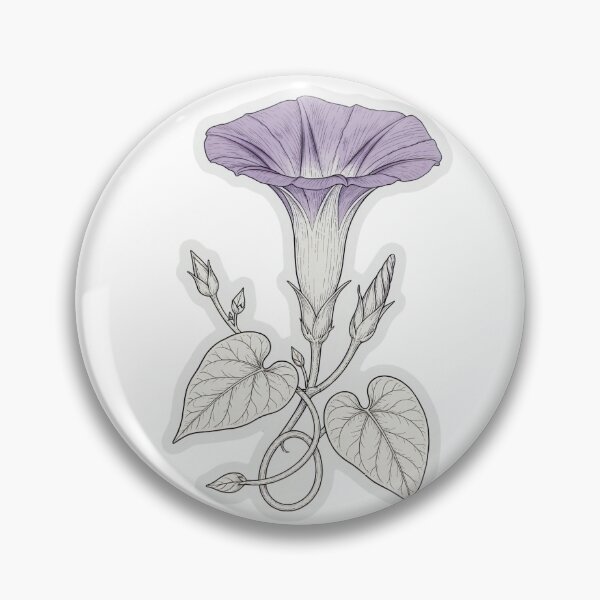 Item preview, Purple Morning Glory Sticker | Morning Glory Die Cut Sticker | Fine Line Botanical Decal | Vine Flower Sticker designed and sold by FineLineBotanical .