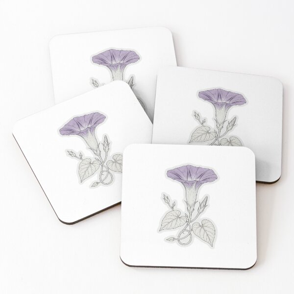 Item preview, Purple Morning Glory Sticker | Morning Glory Die Cut Sticker | Fine Line Botanical Decal | Vine Flower Sticker designed and sold by FineLineBotanical .