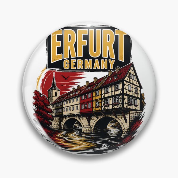 Item preview, Erfurt Germany Vintage Travel Tourism designed and sold by TravelersGems.
