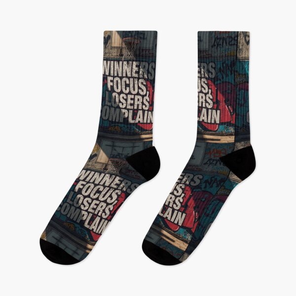 Item preview, Winners Focus Losers Complain – Basketball Graffiti Motivation Design designed and sold by anemiche.