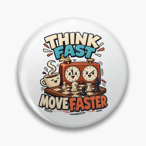 Item preview, Think Fast, Move Faster - Chess Clock Design designed and sold by Good Mood Foundry.