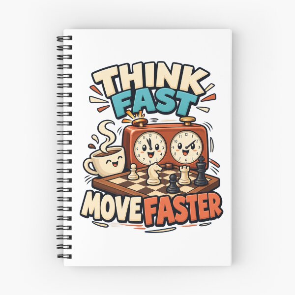 Item preview, Think Fast, Move Faster - Chess Clock Design designed and sold by Good Mood Foundry.