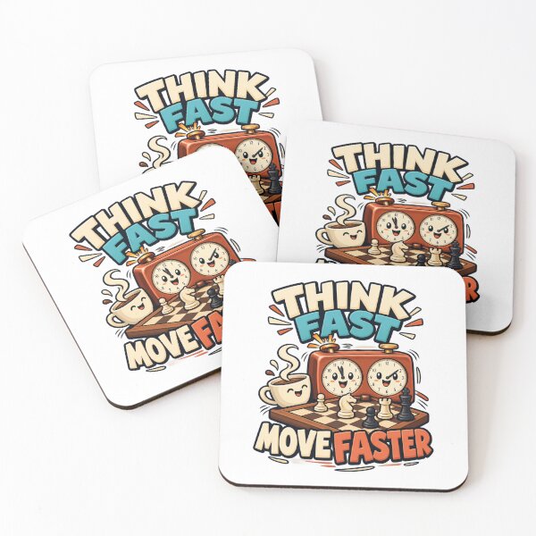 Item preview, Think Fast, Move Faster - Chess Clock Design designed and sold by Good Mood Foundry.