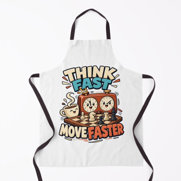 Item preview, Think Fast, Move Faster - Chess Clock Design designed and sold by Good Mood Foundry.