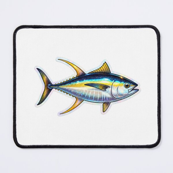 Item preview, Yellowfin Tuna Galaxy Holographic Sticker Art designed and sold by KenworksDigital.