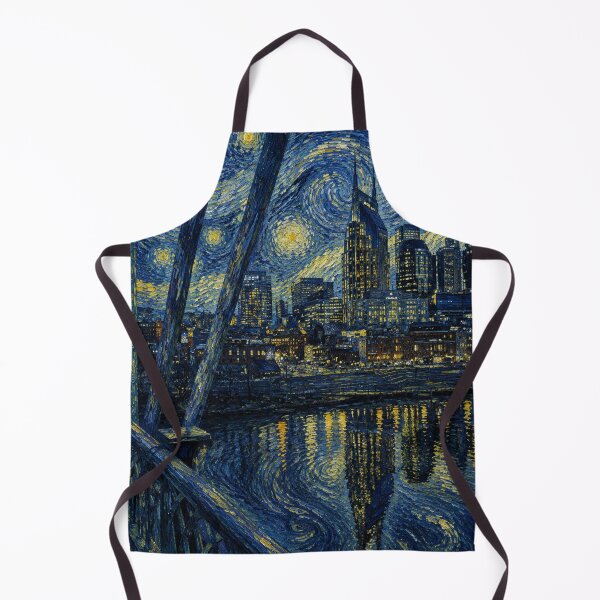 Item preview, Nashville Skyline • Starry Night Style • Batman Building Art designed and sold by GiftableGems.
