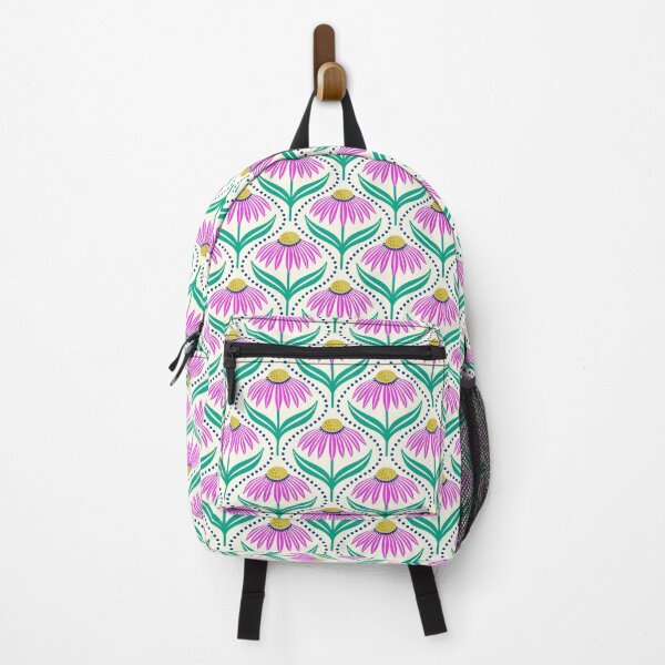 Item preview, Geometric wildflower daisies in magenta pink designed and sold by Jennifer Ladd.