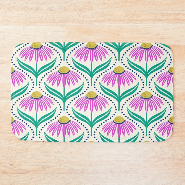 Item preview, Geometric wildflower daisies in magenta pink designed and sold by Jennifer Ladd.