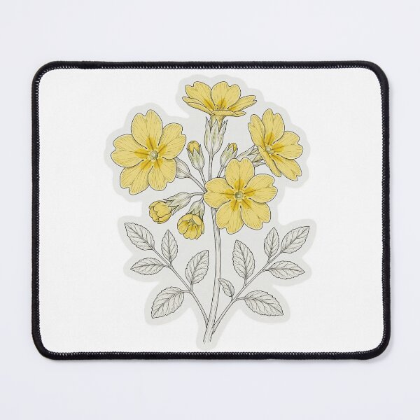 Item preview, Yellow Primrose Sticker | Primrose Die Cut Sticker | Fine Line Botanical Decal | Primrose Laptop Sticker designed and sold by FineLineBotanical .