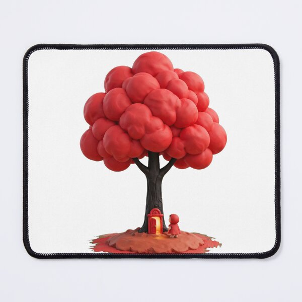 Item preview, Fairytale Magic Red Tree Tiny Door Cute Fantasy 3D Clay Art designed and sold by One City Two Children Studio.
