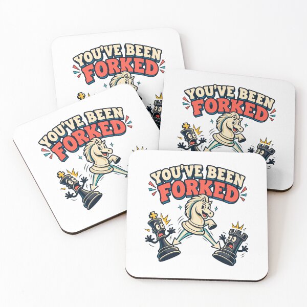 Item preview, You've Been Forked - Funny Chess Knight designed and sold by Good Mood Foundry.
