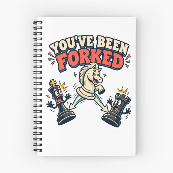 Item preview, You've Been Forked - Funny Chess Knight designed and sold by Good Mood Foundry.