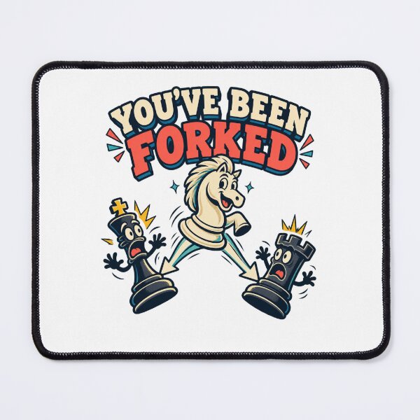 Item preview, You've Been Forked - Funny Chess Knight designed and sold by Good Mood Foundry.