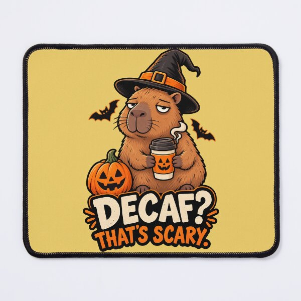 Item preview, Capybara Witch Decaf Coffee Scary Halloween Meme designed and sold by G-A-D-U.