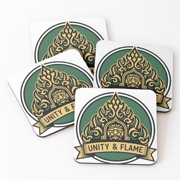 Item preview, Unity and Flame Wayang Warrior Mask Badge Sticker designed and sold by cannsuh.