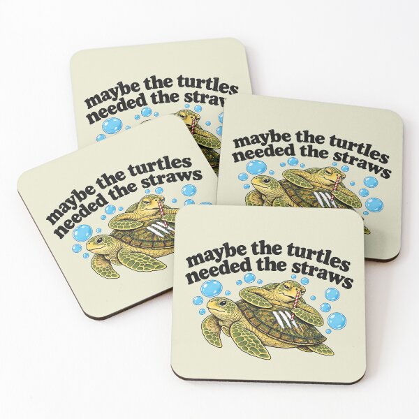 Item preview, Maybe the Turtles Needed the Straws, Funny Turtle designed and sold by Sallyjoywaxart.