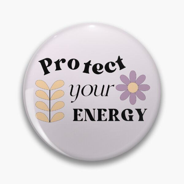 Item preview, Protect Your Energy | Aesthetic Daisy Floral Typography designed and sold by MiaBellaGirl.