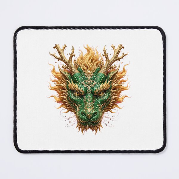 Item preview, Emerald Celestial Dragon Emperor of Stars Fantasy Epic Art designed and sold by One City Two Children Studio.