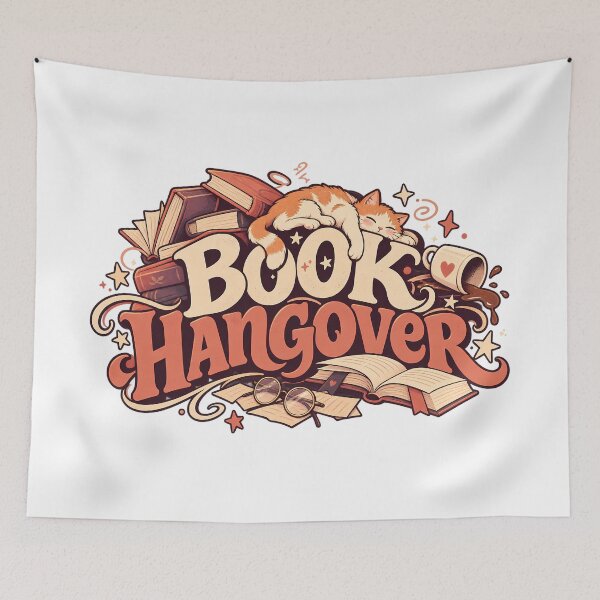 Item preview, Book Hangover Retro Typography designed and sold by WhimsyPeachCo.