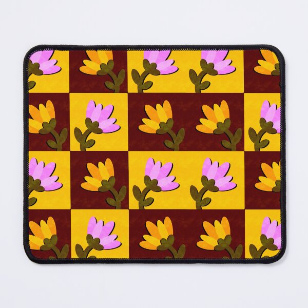 Item preview, Retro Floral Grid – Pink & Yellow Flower Sticker designed and sold by tviyluv.