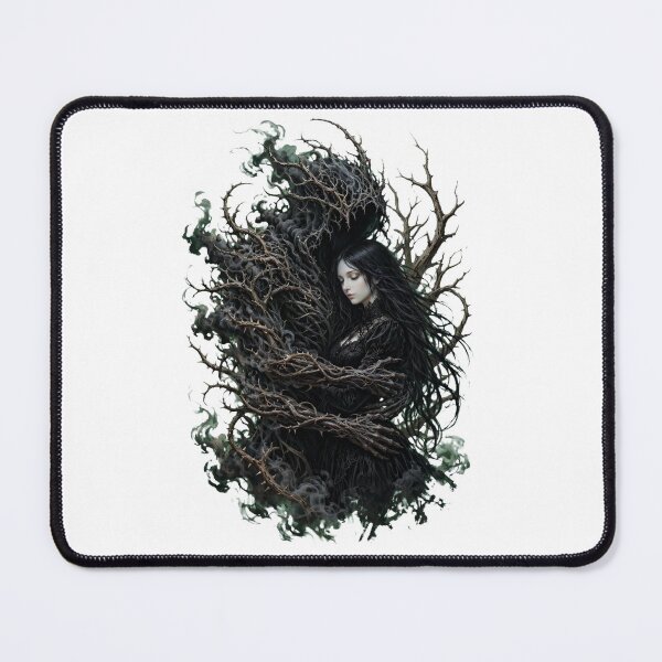 Item preview, Thorn Embrace Gothic Dark Forest Woman Tree Surreal Art designed and sold by One City Two Children Studio.