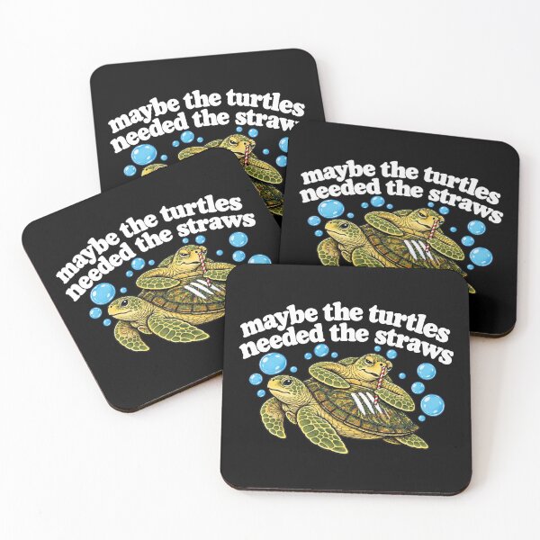 Item preview, Maybe the Turtles Needed the Straws, Funny Turtle 2 designed and sold by Sallyjoywaxart.