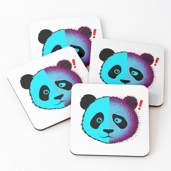 Item preview, Digital Panda Duality Split Art Aesthetic Fan designed and sold by nortowelcomics.