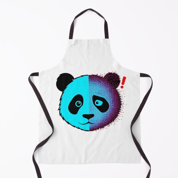 Item preview, Digital Panda Duality Split Art Aesthetic Fan designed and sold by nortowelcomics.