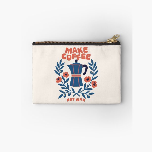 Item preview, Make Coffee Not War Moka Pot Floral Art designed and sold by LinaValearte.