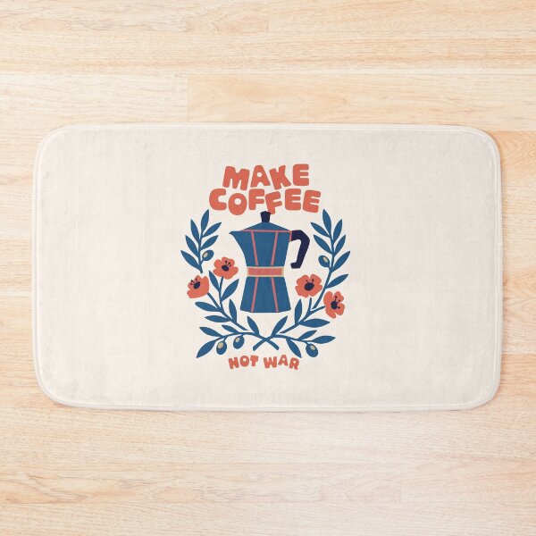Item preview, Make Coffee Not War Moka Pot Floral Art designed and sold by LinaValearte.