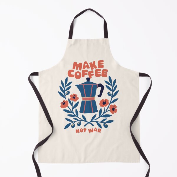 Item preview, Make Coffee Not War Moka Pot Floral Art designed and sold by LinaValearte.