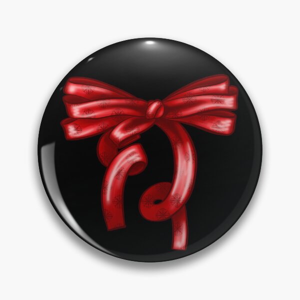 Item preview, Red Christmas Bow with Snowflakes Pattern designed and sold by vikko-art.