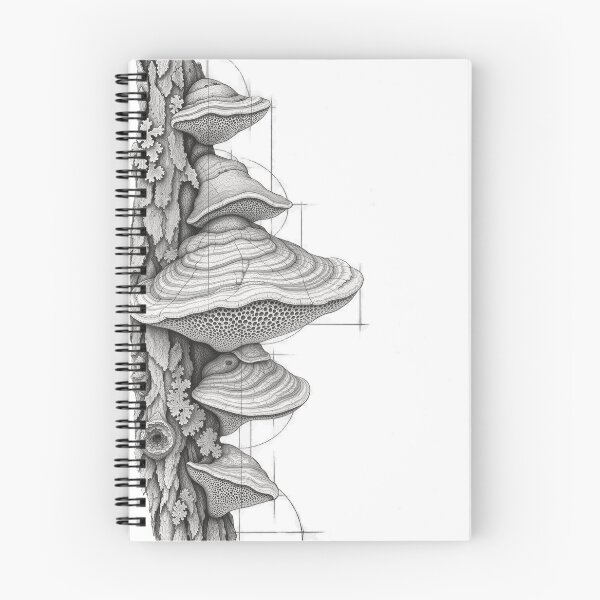 Item preview, Bracket Study, Blueprint, Shelf Fungus Illustration designed and sold by wildlifethings.