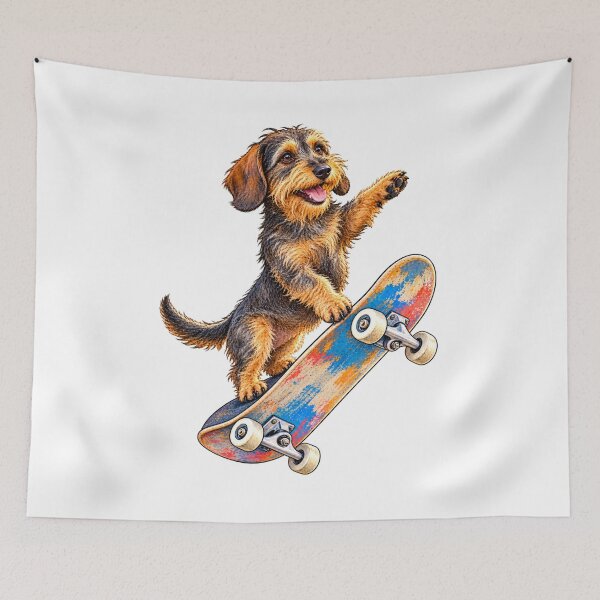 Item preview, Wire-Haired Dachshund Skateboard Champion designed and sold by Russell Thorne.
