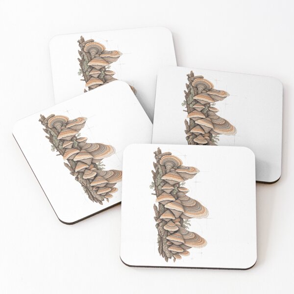 Item preview, Bracket Study, Color, Shelf Fungus Illustration designed and sold by wildlifethings.