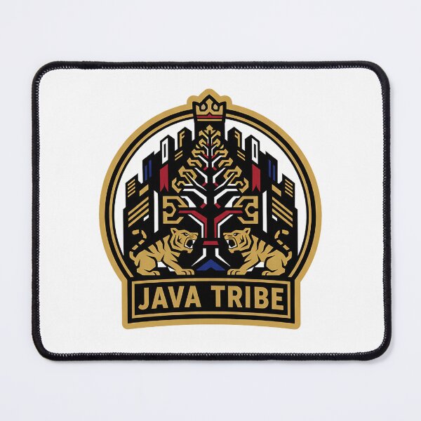 Item preview, Java Tribe Twin Tiger Crown City Badge Sticker designed and sold by cannsuh.