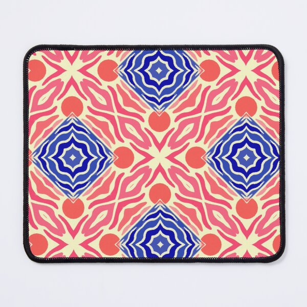Item preview, Coral Coast Kaleidoscope - Retro Cobalt & Coral Geometric Pattern designed and sold by ECE Love.