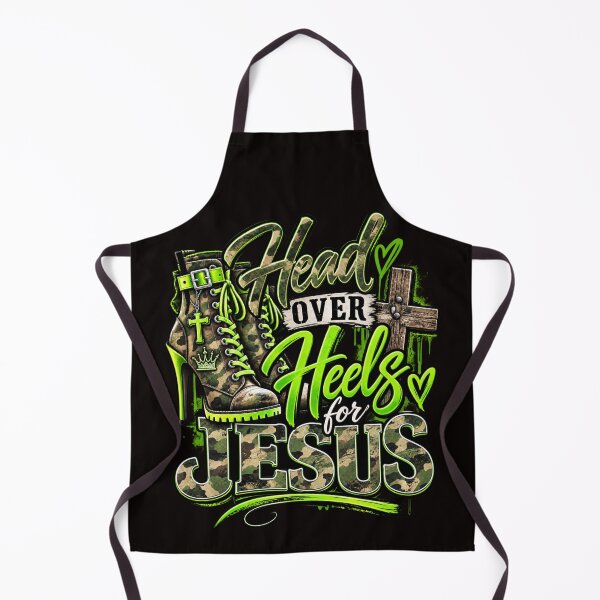 Item preview, Head Over Heels for Jesus Christian Green & Camo designed and sold by LiveInWorship.