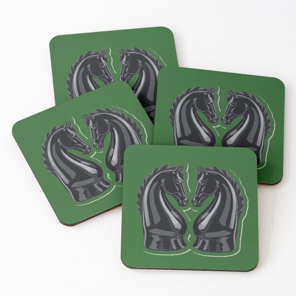Item preview, Tribal Blue Chess Knights Art designed and sold by MargaretPolanco.