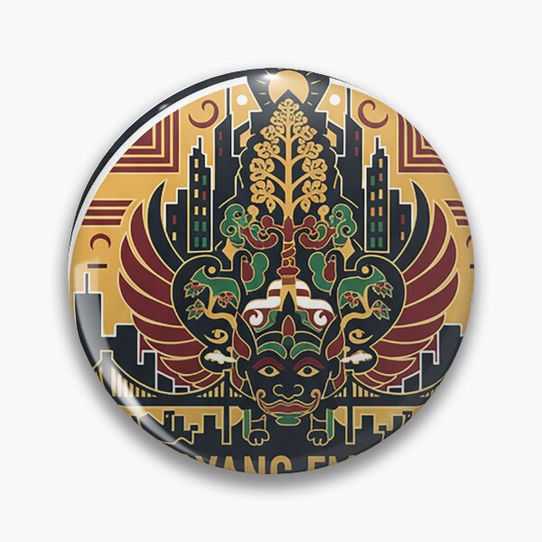 Item preview, Wayang Empire Garuda Mask City Badge Sticker Est 2024 designed and sold by cannsuh.