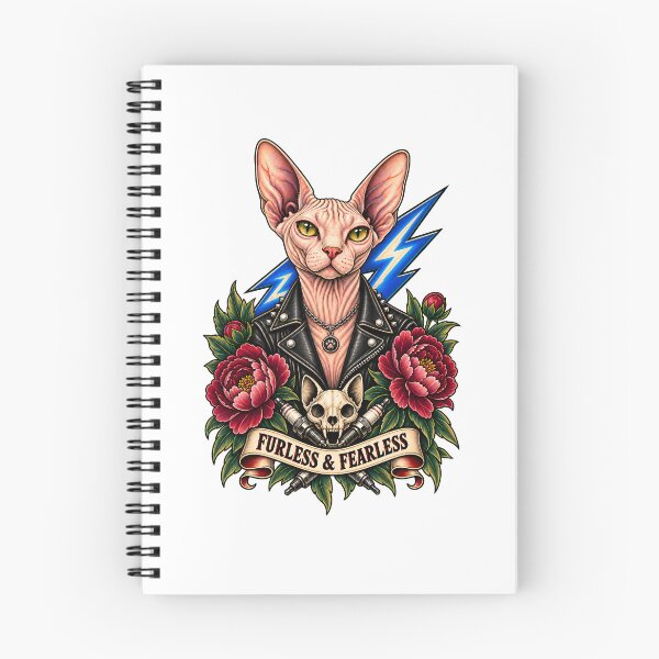 Item preview, Sphynx Biker Cat Furless and Fearless  designed and sold by Old's Cool Cat Studio.