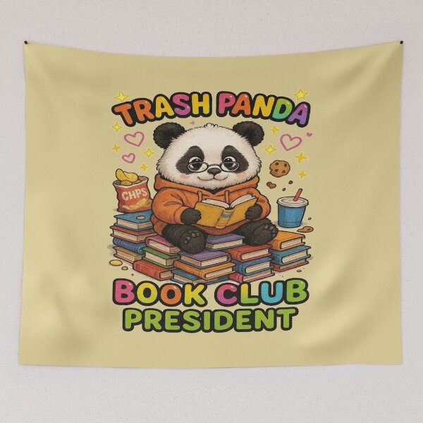 Item preview, Trash Panda Book Club President | Funny Panda Book Lover Design designed and sold by BookedAndDesign.