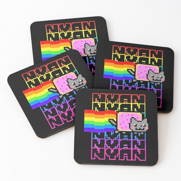 Item preview, Nyan Cat Rainbow Pixel Art Pattern Y2K designed and sold by TrxshWear.